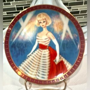 Danbury Mint 1990 High Fashion Barbie 1965 Holiday Dance Collector's Plate #4809